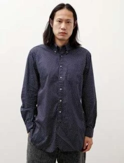 Engineered Garments19 Century BD Big Shirt - Polka Dot Navy