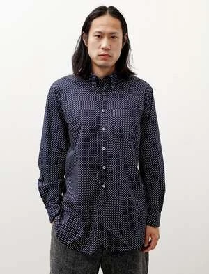 Engineered Garments19 Century BD Big Shirt - Polka Dot Navy 3 Engineered Garments19 Century BD Big Shirt - Polka Dot Navy - Image 3