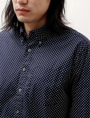 Engineered Garments19 Century BD Big Shirt - Polka Dot Navy 4 Engineered Garments19 Century BD Big Shirt - Polka Dot Navy - Image 4