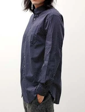 Engineered Garments19 Century BD Big Shirt - Polka Dot Navy 5 Engineered Garments19 Century BD Big Shirt - Polka Dot Navy - Image 5
