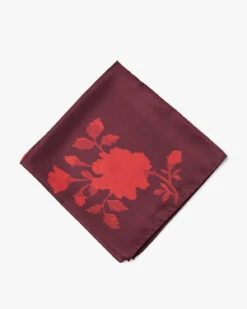 Our Legacy90cm Silk Scarf - Red Flower Print