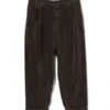 Beams Plus2-pleat Corduroy Trousers - Dark Brown