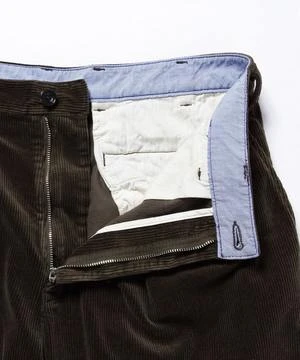 Beams Plus2-pleat Corduroy Trousers - Dark Brown 3 Beams Plus2-pleat Corduroy Trousers - Dark Brown - Image 3