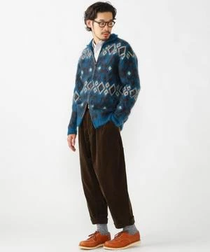 Beams Plus2-pleat Corduroy Trousers - Dark Brown 6 Beams Plus2-pleat Corduroy Trousers - Dark Brown - Image 6