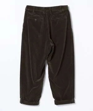 Beams Plus2-pleat Corduroy Trousers - Dark Brown 5 Beams Plus2-pleat Corduroy Trousers - Dark Brown - Image 5
