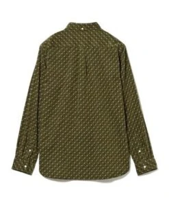 Beams PlusCorduroy Comon Print Button Down Shirt - Green -Men Outfitters Shop BEAMS PLUS Corduroy Comon Print Button Down Shirt Green 20231016213136