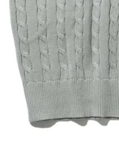 Beams PlusCable Knit Polo - Ice Blue -Men Outfitters Shop BEAMS PLUS Knit Polo Cable Ice Blue 20230418150145 2