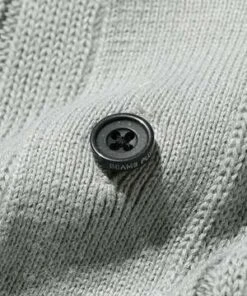 Beams PlusCable Knit Polo - Ice Blue -Men Outfitters Shop BEAMS PLUS Knit Polo Cable Ice Blue 20230418150146