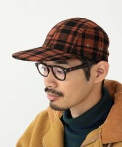 Beams PlusTweed Fishing Cap - Orange Black