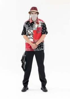 Children Of The DiscordanceBANDANA PRINTED HAT WITH MASK - BEIGE -Men Outfitters Shop BEIGE BANDANA PRINTED HAT WITH MASK 1 20230617031917 2