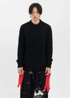 Charles JeffreyMOHAIR JUMPER GLOVES - BLACK/RED -Men Outfitters Shop BLACK RED GLOVES MOHAIR JUMPER 20230916031340 2