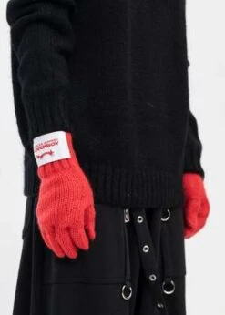 Charles JeffreyMOHAIR JUMPER GLOVES - BLACK/RED -Men Outfitters Shop BLACK RED GLOVES MOHAIR JUMPER 20230916031340