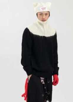 Charles JeffreyMOHAIR JUMPER GLOVES - BLACK/RED -Men Outfitters Shop BLACK RED GLOVES MOHAIR JUMPER 20230916031341 2