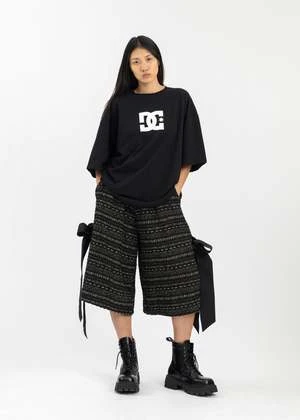 KidillRIBBON SHORT PANTS LILY-YARN TWEED - BLACK 2 KidillRIBBON SHORT PANTS LILY-YARN TWEED - BLACK - Image 2