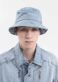 Feng Chen WangDecorated Fishermans Hat - Blue 8 Feng Chen WangDecorated Fishermans Hat - Blue -Men Outfitters Shop BLUE DECORATED FISHERMANS HAT 20230224062805 2