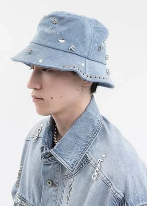 Feng Chen WangDecorated Fishermans Hat - Blue 1 Feng Chen WangDecorated Fishermans Hat - Blue