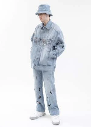 Feng Chen WangDecorated Fishermans Hat - Blue 6 Feng Chen WangDecorated Fishermans Hat - Blue - Image 6