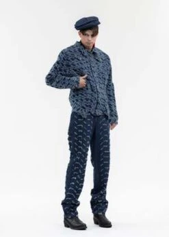 JUNTAE KIMJuntae Kim Slashed Denim Beret - Blue -Men Outfitters Shop BLUE SLASHED DENIM BERET 20230819121834