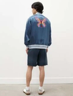 NeedlesBasketball Short - Wave Stripe Jacquard Navy -Men Outfitters Shop Basketball Short Wave Stripe Jacquard Navy 20230509205413 2