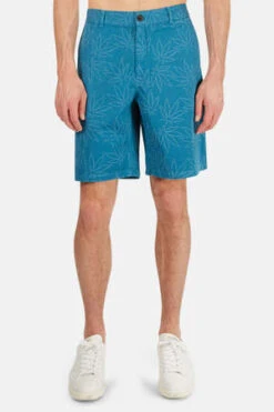 Lucien Pellat-FinetBermuda Laser Leaf Shorts - Blue