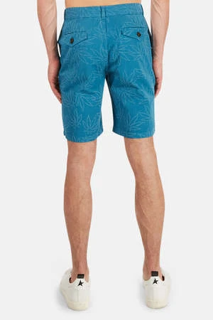 Lucien Pellat-FinetBermuda Laser Leaf Shorts - Blue 3 Lucien Pellat-FinetBermuda Laser Leaf Shorts - Blue - Image 3
