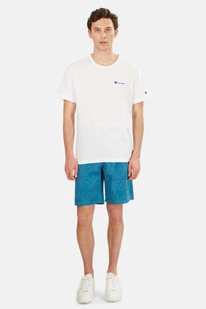 Lucien Pellat-FinetBermuda Laser Leaf Shorts - Blue 5 Lucien Pellat-FinetBermuda Laser Leaf Shorts - Blue - Image 5