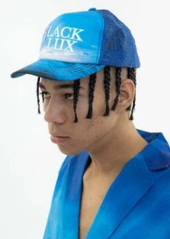 Black LuxLogo Printed Cap - Blue