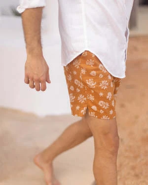 ALEX CRANEBo Shorts - Flowers Rust 5 ALEX CRANEBo Shorts - Flowers Rust - Image 5