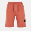 Stone IslandBrushed Fleece Bermuda Shorts - Brick Red