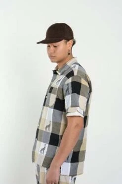 Engineered GarmentsCamp Cotton Giraffe Jacquard Shirt - Beige/Black -Men Outfitters Shop Camp Shirt Beige Black Cotton Giraffe Jacquard 20220204020347 1