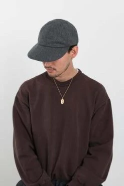 Found FeatherMelange Wool Classic 6 Panel Cap - Charcoal
