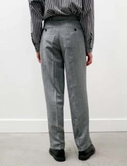 Mfpen MensClassic Trousers - Light Grey Herringbone -Men Outfitters Shop Classic Trousers Light Grey Herringbone 20221114000304