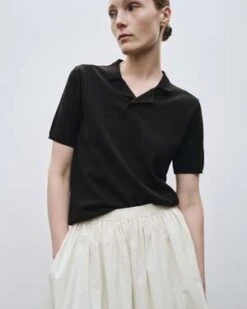 Mijeong ParkCollared Knit Top - Black