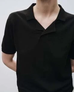 Mijeong ParkCollared Knit Top - Black -Men Outfitters Shop Collared Knit Top Black 20230302170437
