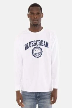 Blue&CreamCradle To The Grave Long Sleeve - White