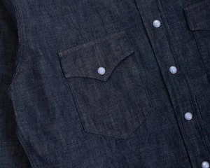 WytheDenim Pearlsnap Shirt - Rinsed Indigo 3 WytheDenim Pearlsnap Shirt - Rinsed Indigo - Image 3