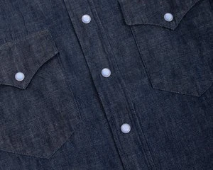 WytheDenim Pearlsnap Shirt - Rinsed Indigo 6 WytheDenim Pearlsnap Shirt - Rinsed Indigo - Image 6