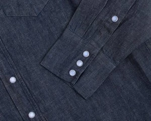 WytheDenim Pearlsnap Shirt - Rinsed Indigo 4 WytheDenim Pearlsnap Shirt - Rinsed Indigo - Image 4