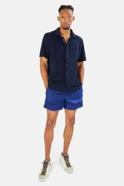 Stone IslandEconyl Nylon Metal Star Inlay Shorts - Bright Blue -Men Outfitters Shop ECONYL Nylon Metal Star Inlay Shorts Bright Blue 20220811062726 4