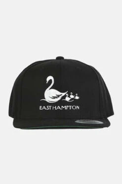 Blue&CreamEast Hampton Goose Snapback Cap - Black/White Font