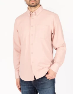 Naked & FamousEasy Cotton Silk Blend Twill Shirt - Pink