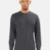 James PerseElevated Lotus Jersey Long Sleeve Tee - Carbon