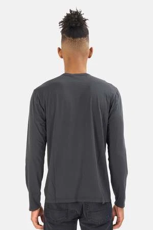 James PerseElevated Lotus Jersey Long Sleeve Tee - Carbon 3 James PerseElevated Lotus Jersey Long Sleeve Tee - Carbon - Image 3