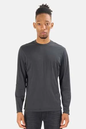 James PerseElevated Lotus Jersey Long Sleeve Tee - Carbon 1 James PerseElevated Lotus Jersey Long Sleeve Tee - Carbon