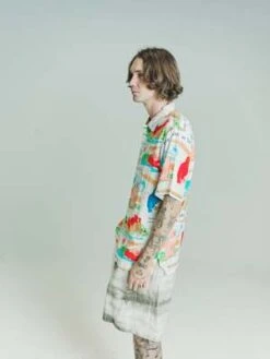 Endless JoyTencel Far Away Places Short Sleeve Shirt - Ecru -Men Outfitters Shop Endless Joy Tencel Far Away Places Short Sleeve Shirt Ecru 20230605185514