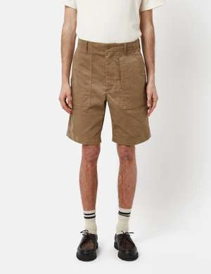Engineered Garments14W Corduroy Fatigue Shorts - Khaki Brown 1 Engineered Garments14W Corduroy Fatigue Shorts - Khaki Brown