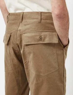 Engineered Garments14W Corduroy Fatigue Shorts - Khaki Brown 2 Engineered Garments14W Corduroy Fatigue Shorts - Khaki Brown - Image 2