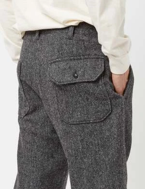 Engineered GarmentsCarlyle Herringbone Wool Tapered Pant - Grey 3 Engineered GarmentsCarlyle Herringbone Wool Tapered Pant - Grey - Image 3