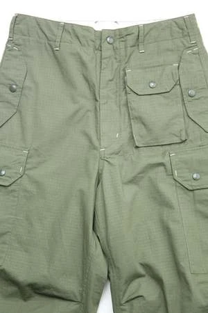 Engineered GarmentsX Totem FU Over Pants - Olive Ripstop 2 Engineered GarmentsX Totem FU Over Pants - Olive Ripstop - Image 2