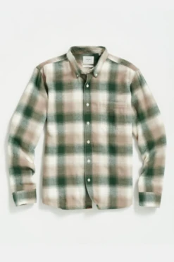 Billy ReidFlannel Bold Plaid Tuscumbia Shirt - Alaska Natural/Green
